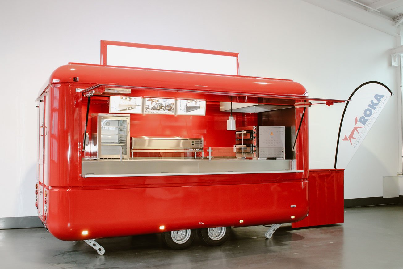 Pizza vending trolley for hire.