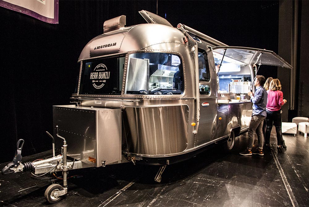 Airstream Diner sales trolley for catering and snacks.