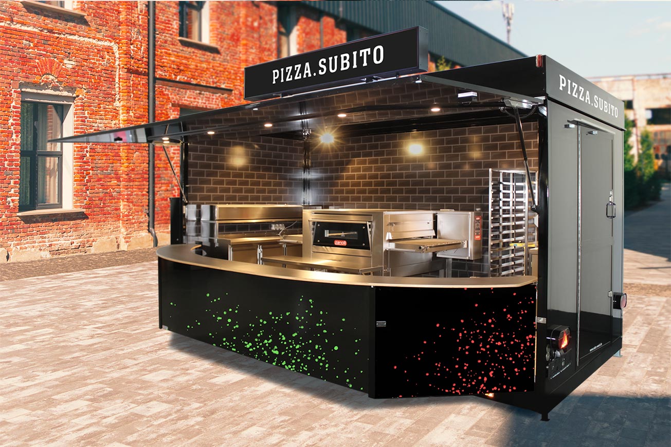 Food Trailer POWER SELLER von ROKA für den Pizza-Verkauf